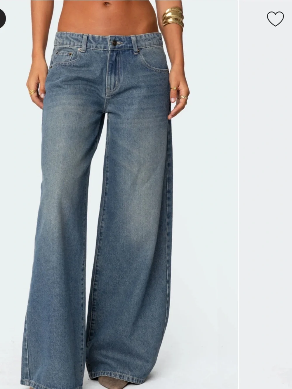 Edikted low rise jeans with bow in the back - Picture 2 of 5